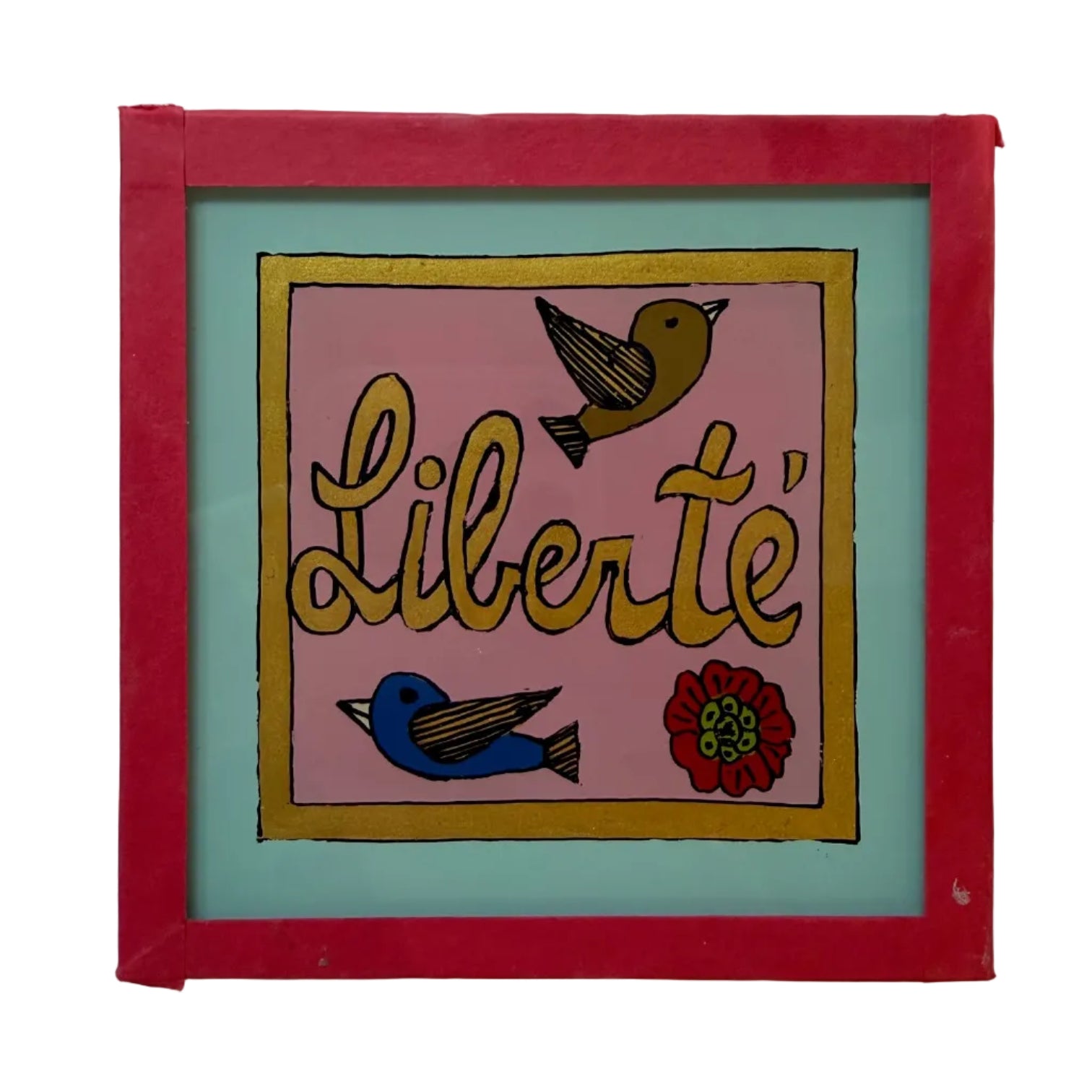 Small framed artwork with &