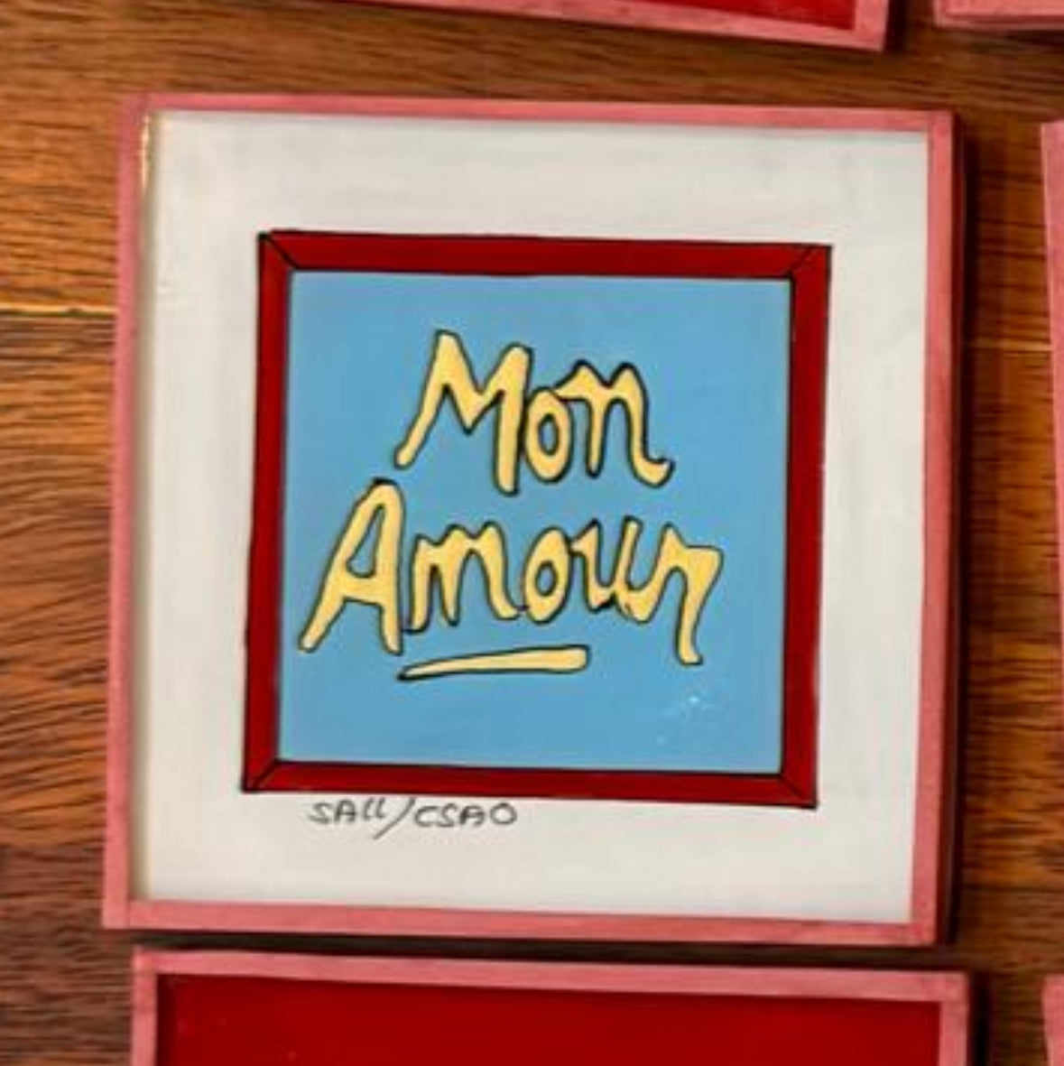 Mon Amour Blue Painting - Mini