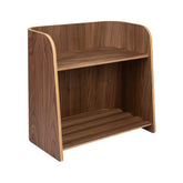 Curve Lab Small Curvy Bookcase Walnut – Montessori bookcase in walnut plywood