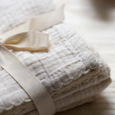 Muslin cloth by Dear April in the Pure Nature print, detail view