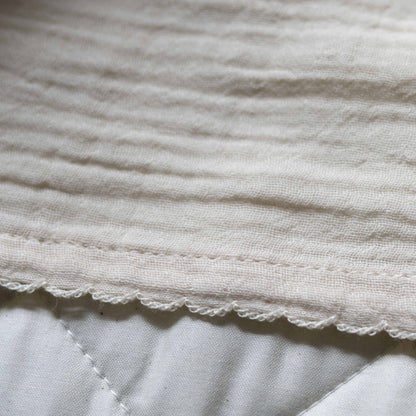 Set of 3 folded muslin cloths by Dear April in the Pure Nature print