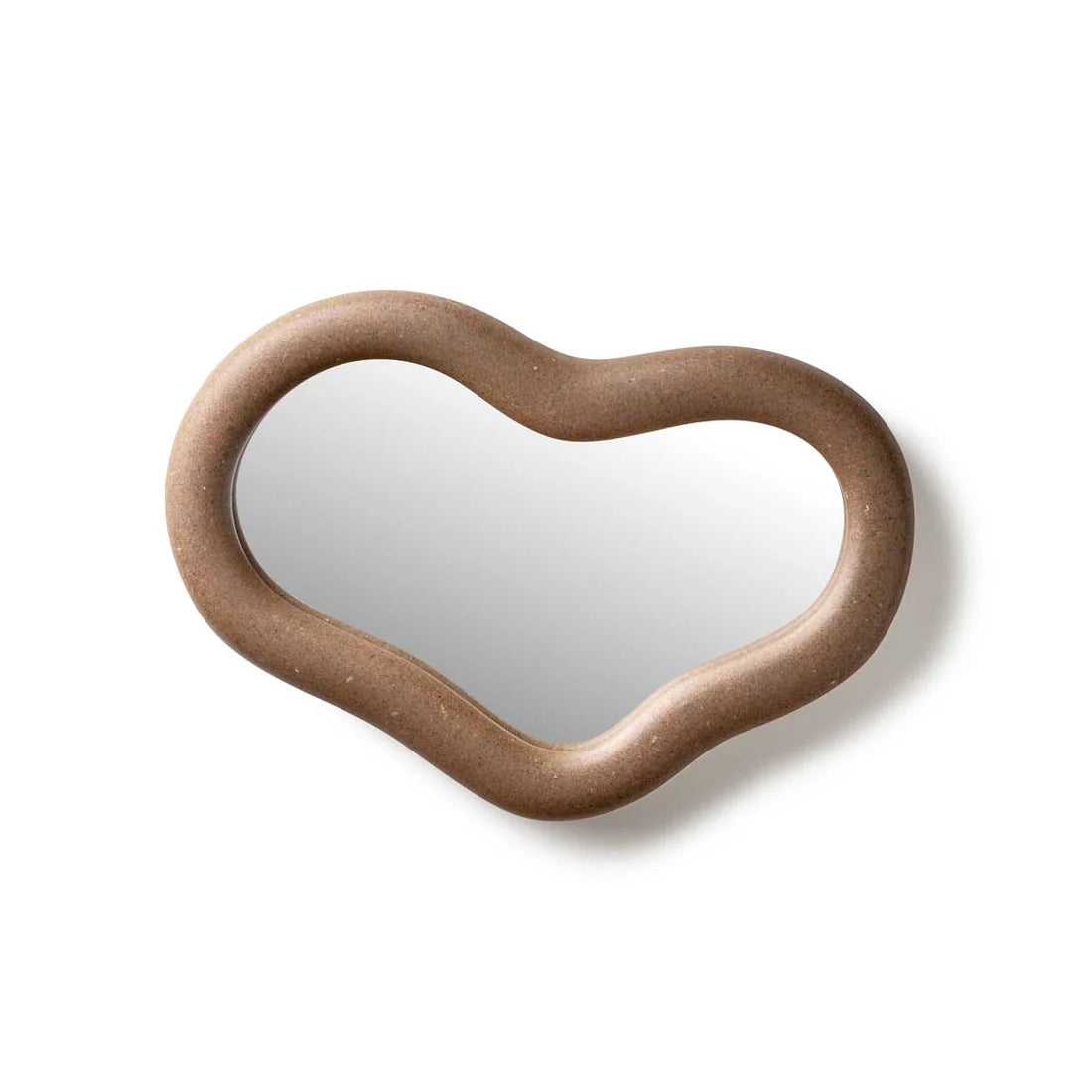 EcoBirdy Marine Spiegel in Coffee Brown, aan de muur