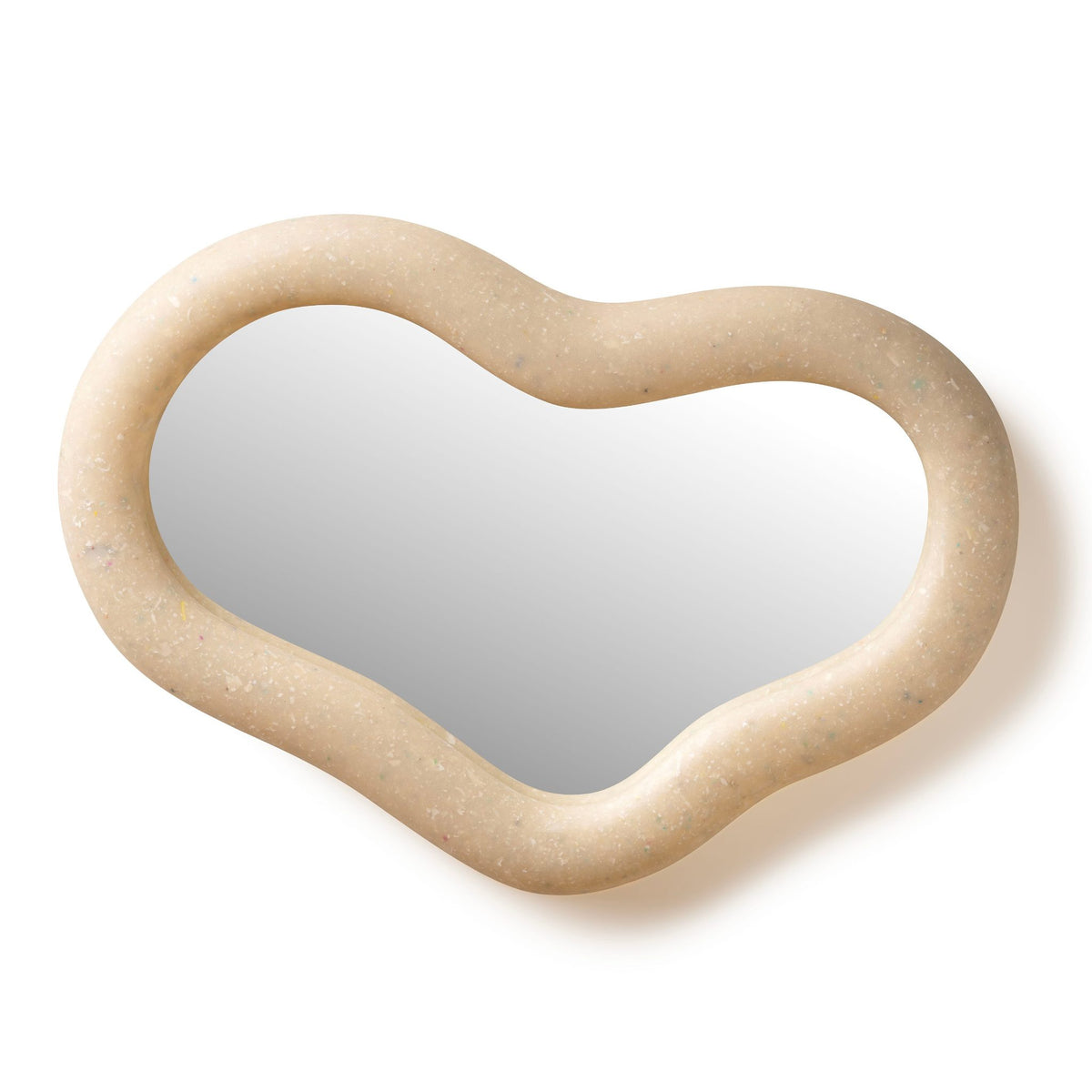 EcoBirdy Marine Mirror in Faded White, wall-mounted, horizontal orientation