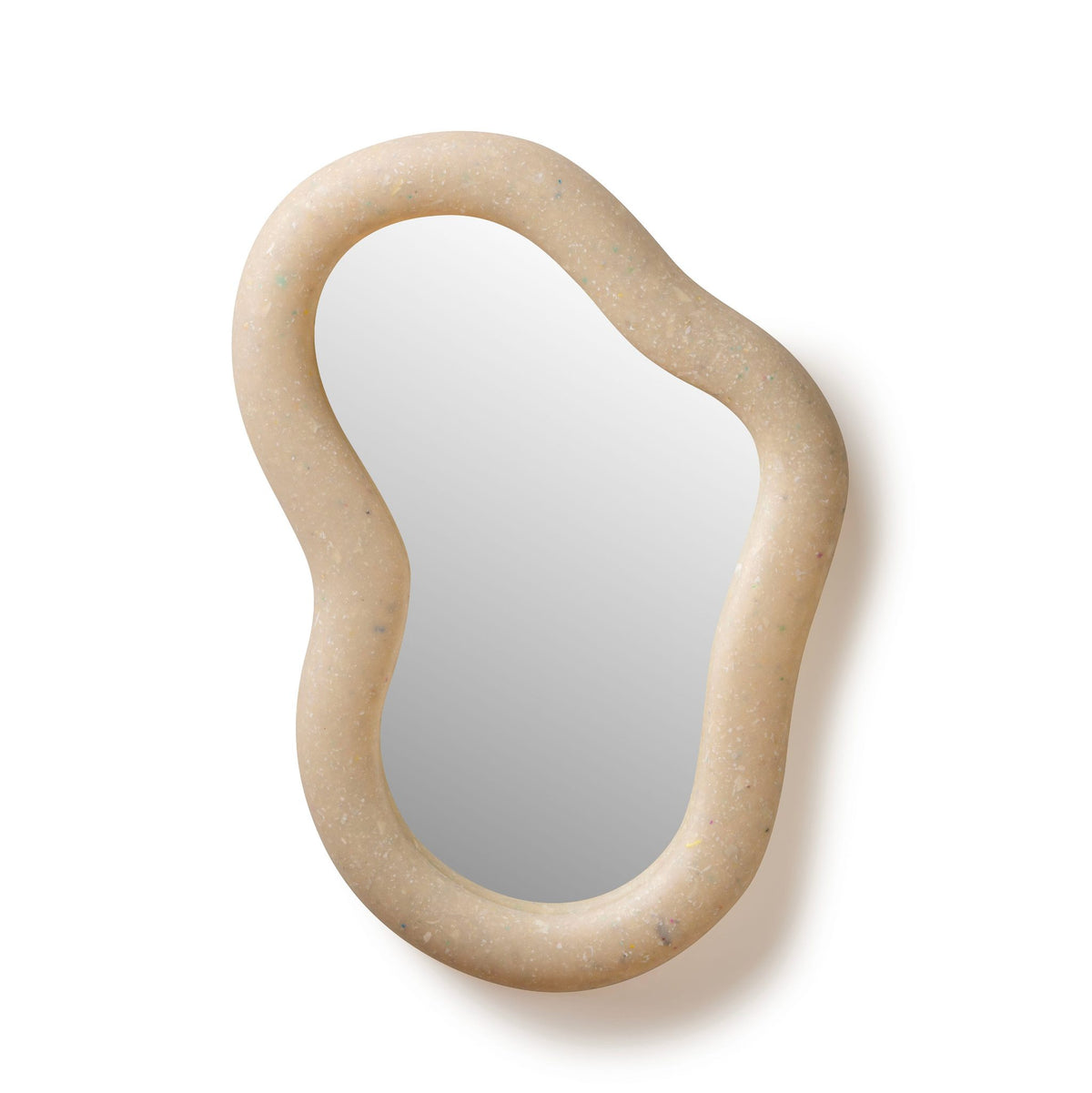 EcoBirdy Marine Mirror in Faded White, wall-mounted, vertical orientation
