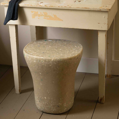 EcoBirdy Judy Side Table in Faded White, alternate angle