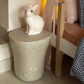 EcoBirdy Judy Side Table in Faded White, detail view