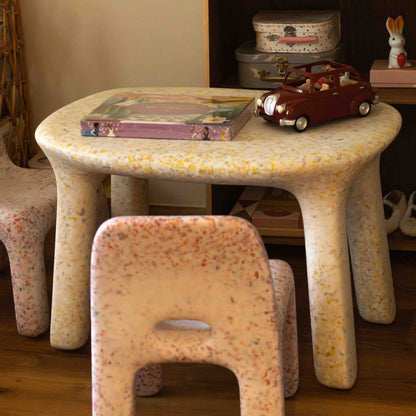 EcoBirdy Luisa Table in Vanilla, alternate angle