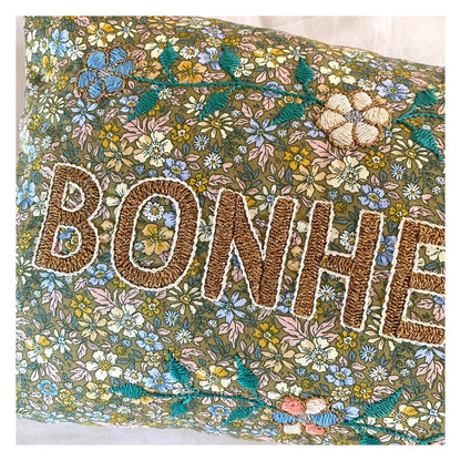 Bonheur Cushion Green Flowers 30x40