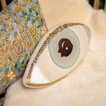 Evil Eye Pillow - Skippy Cotton