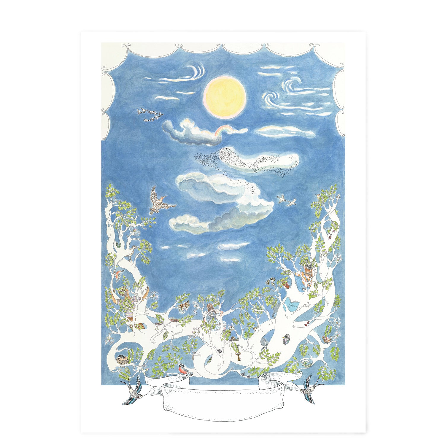 Birthposter Space above the Ground - Daytime
