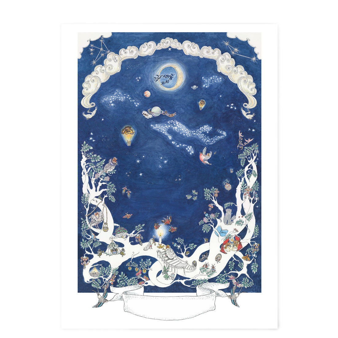 Geboorteposter Space above the Ground - Nacht
