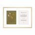 Framed Hazel & George Taurus poster with two panels side by side: the bull illustration on the left, the &