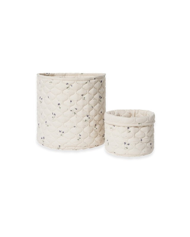 Satin Quilted Basket, 20x20cm / 30x30cm, Viola – product photo