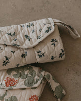 Garbo&Friends Change To Go changing pad in Blueberry print, lifestyle photo