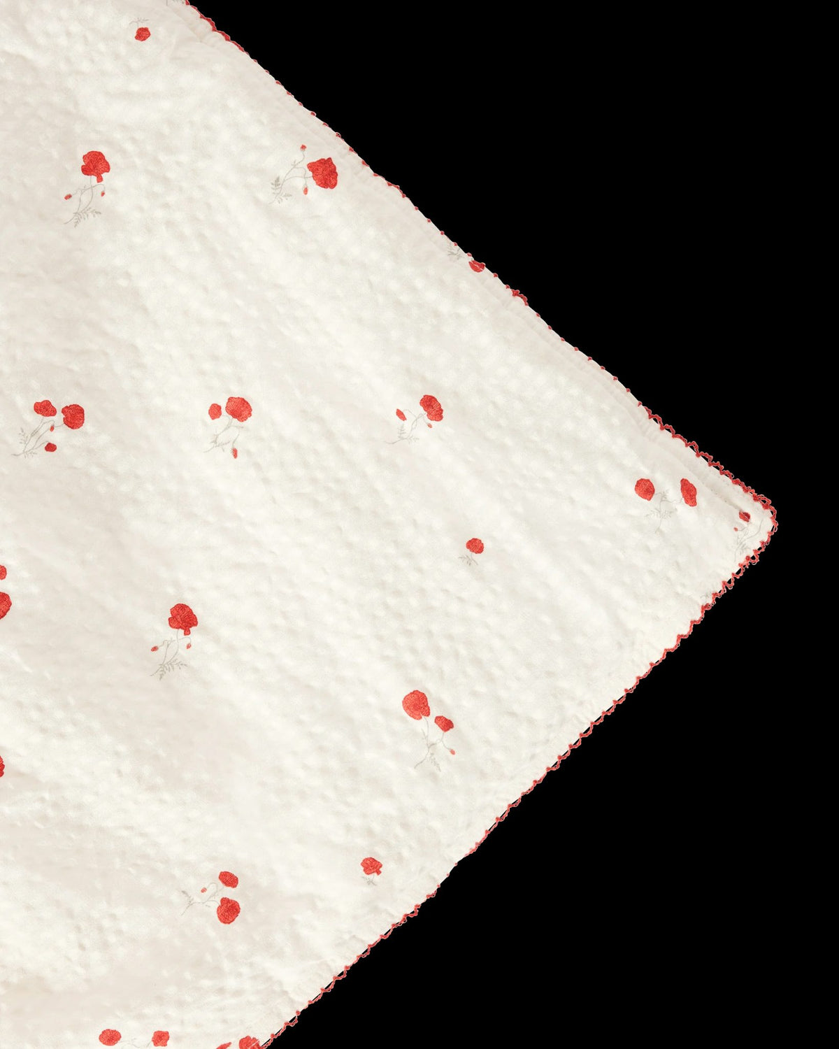 Garbo&amp;Friends Filled Blanket in Seersucker Poppy, alternate view