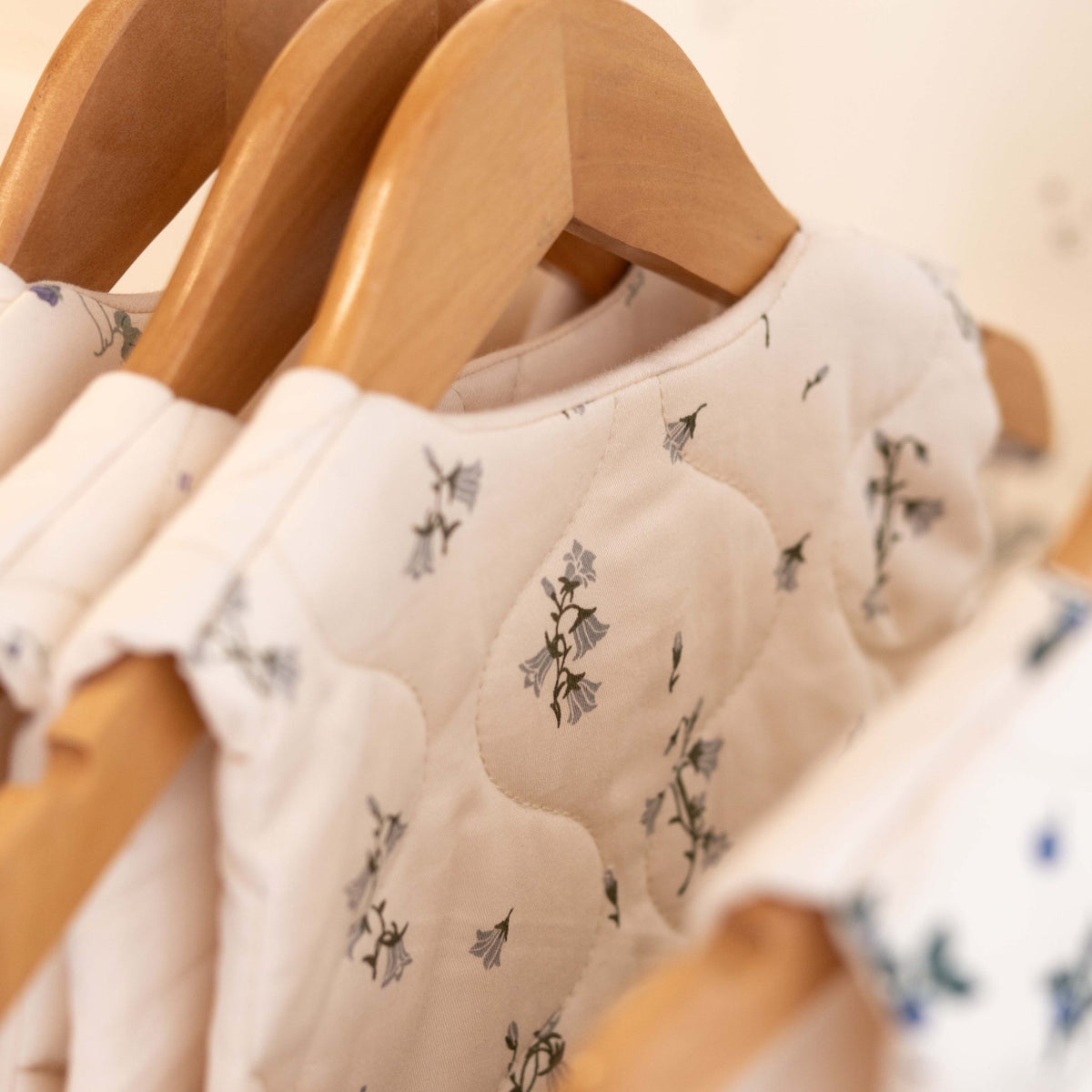 Garbo&amp;Friends satin quilted sleeping bag in Bluebell, product photo