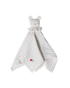 Garbo&friends Muslin Bear Cuddle Cloth in Gingham Sky Blue, shown flat against a white background