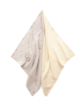 Muslin Blanket Set of 2 Folia Ecru detail - Garbo & Friends
