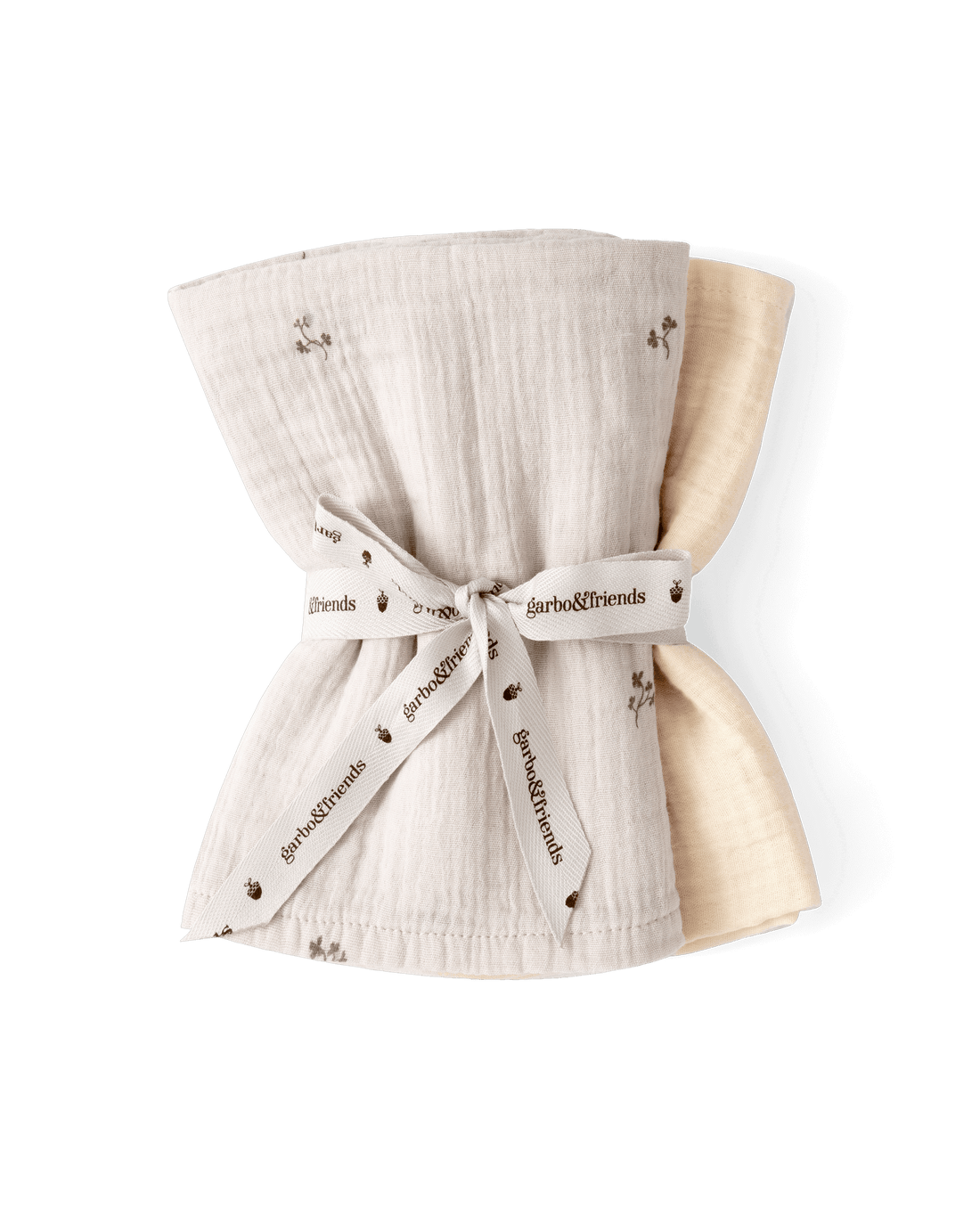Muslin Blanket Set of 2 Folia Ecru - Garbo &amp; Friends