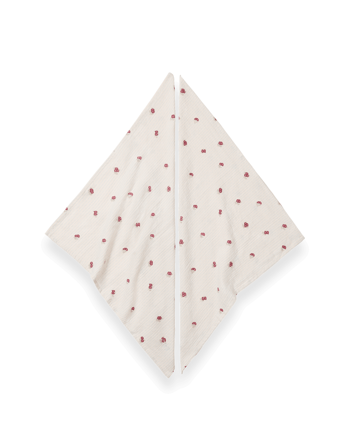 Muslin Blanket Set of 2 Rosehip detail - Garbo &amp; Friends