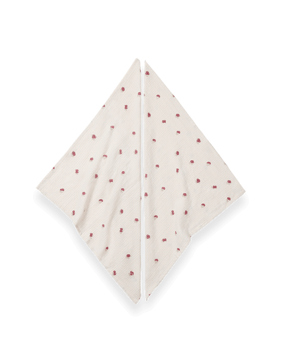 Muslin Blanket Set of 2 Rosehip detail - Garbo &amp; Friends