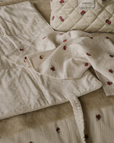 Muslin Blanket Set of 2 Rosehip in use - Garbo & Friends