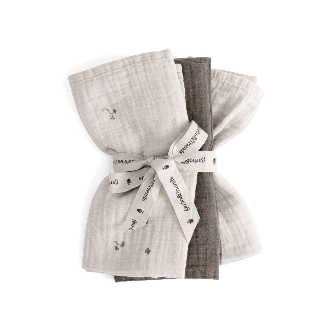 Muslin Burp Cloths Set of 3 Folia Ecru
