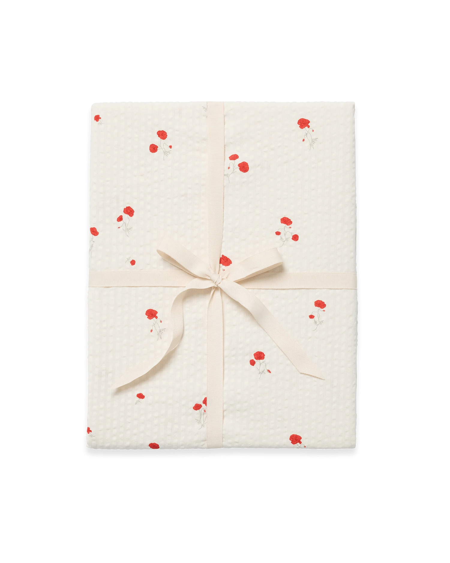 Fitted Sheet Seersucker Poppy