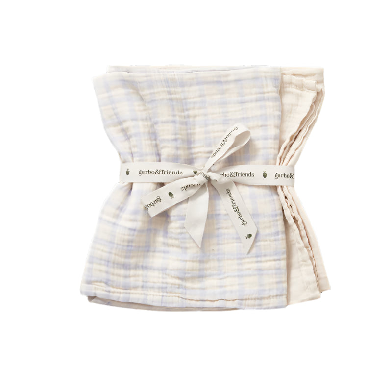 Mousseline Hydrofiele doeken – Set van 2 | Gingham Sky