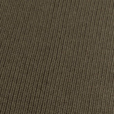 Close-up of the knitted merino wool fabric of the Hazel & George Georgia Merino Blanket in Mosswood