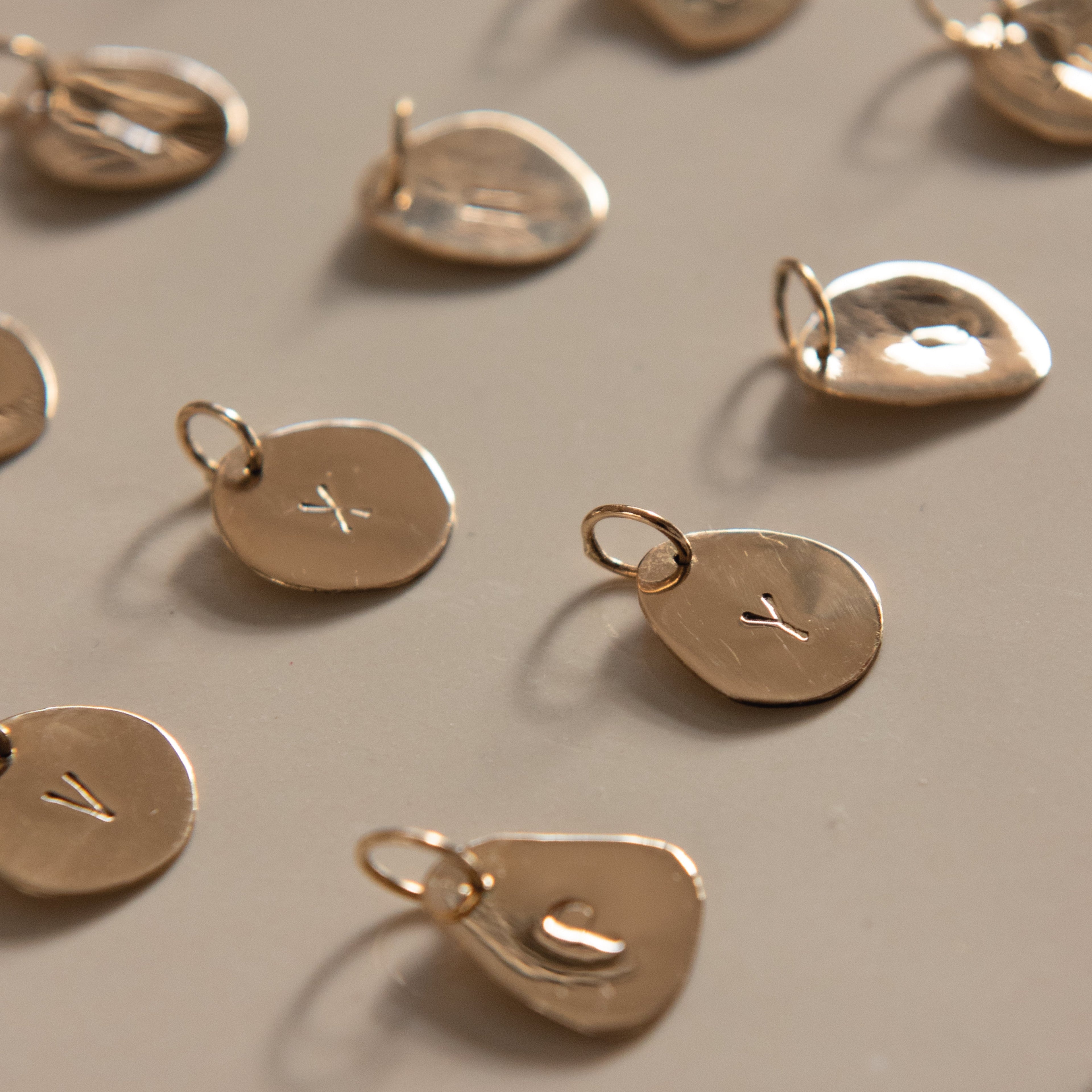 Hangertje Met Initiaal Groot 14K Goud