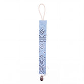Hazel & George Reversible Bandana Pacifier Clip Cord in Blue Yellow