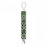 Hazel & George Reversible Bandana Pacifier Clip Cord in Purple Green