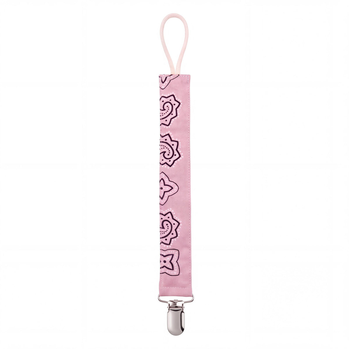 Hazel &amp; George Reversible Bandana Pacifier Clip Cord in Yellow Pink