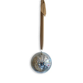 Hazel & George Dazzling Disco Ball Large hanging from a camel ribbon, on a white background