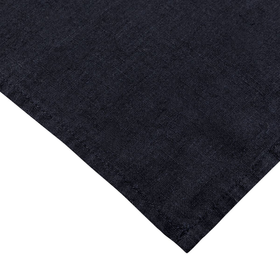 Linen Flat Sheet Off Black