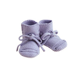 Hvid Baby Booties Lilac – merino wool baby booties