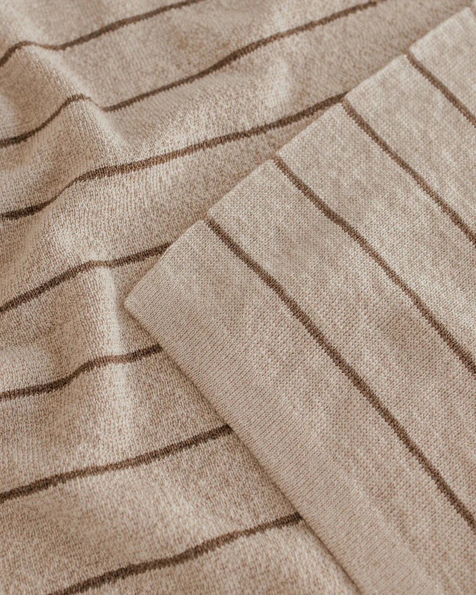 Merino deken Harry crème/Mocha