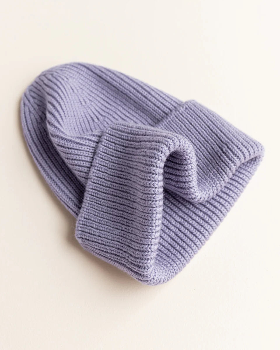 Fonzie Merino Beanie Newborn Lilac