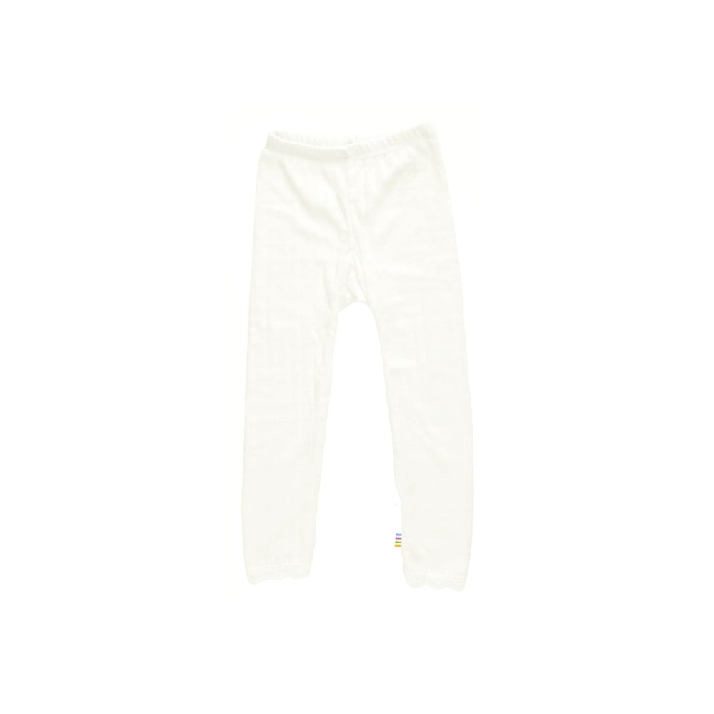 Joha baby merino wool and silk ajour leggings in Off White
