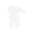 Joha wool baby jumpsuit with ajour (openwork) pattern in ecru