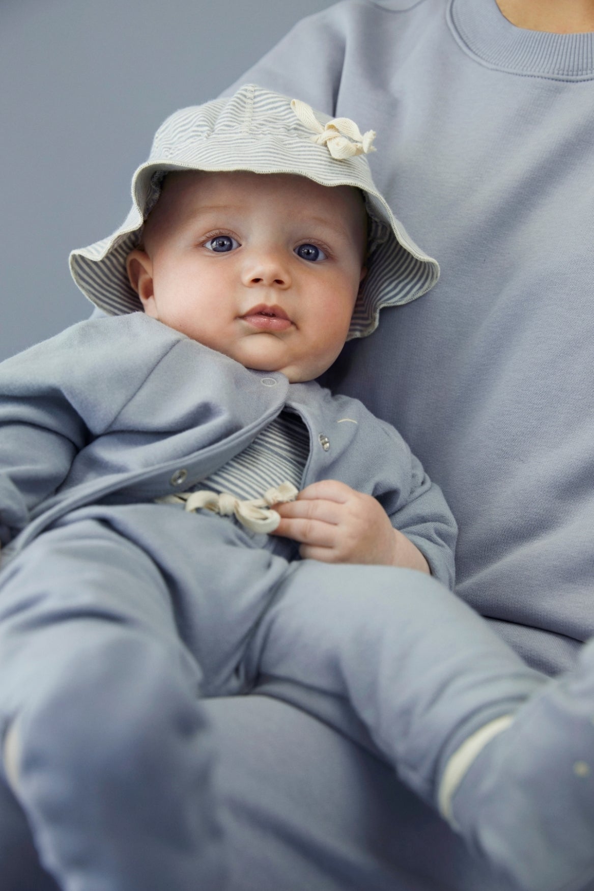 Baby Sun Hat Stone Grey-Cream