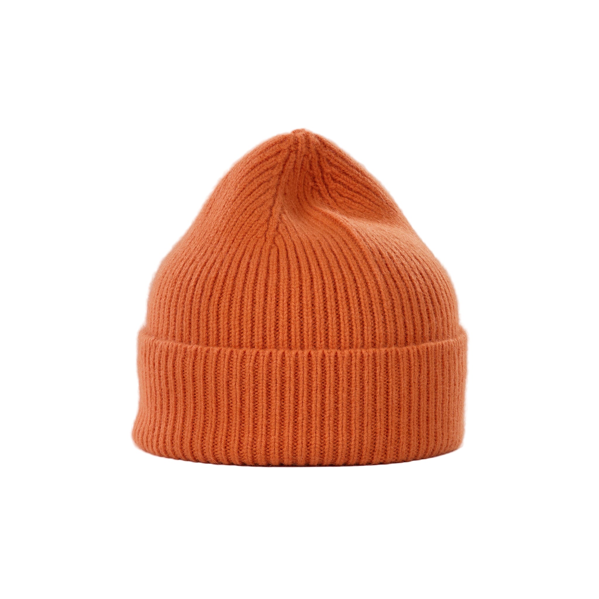 Orange knit beanie