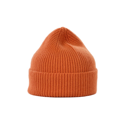Orange knit beanie