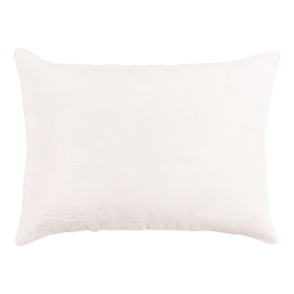 Hazel &amp; George Linen Cushion Cover 30x40 in Craie, a rectangular linen pillow with an envelope closure, on a white background