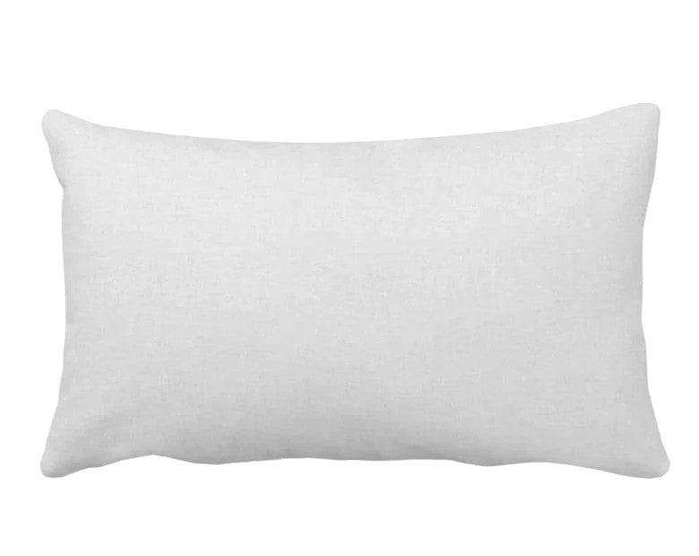 Hazel &amp; George Linen Pillow Cover in Blanc, a rectangular linen pillow with an envelope closure, on a white background