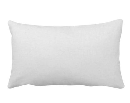 Hazel &amp; George Linen Pillow Cover in Blanc, a rectangular linen pillow with an envelope closure, on a white background