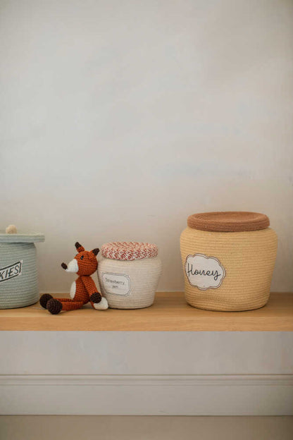 woven jars for storage 
