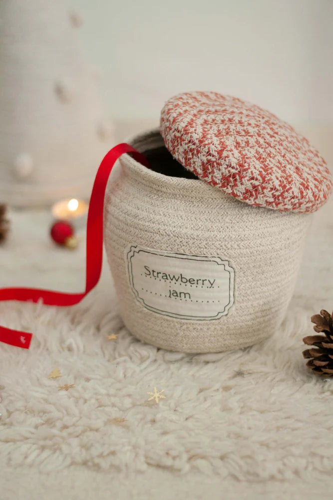 Basket jam jar