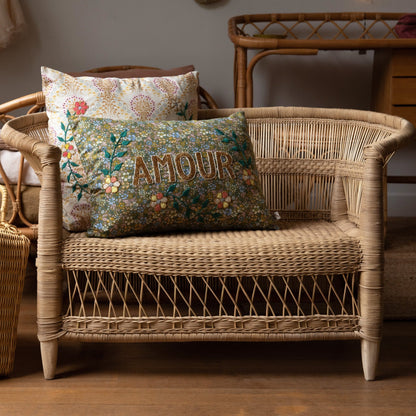 People of the Sun Malawi Loveseat Kids – handwoven kids loveseat in a room setting